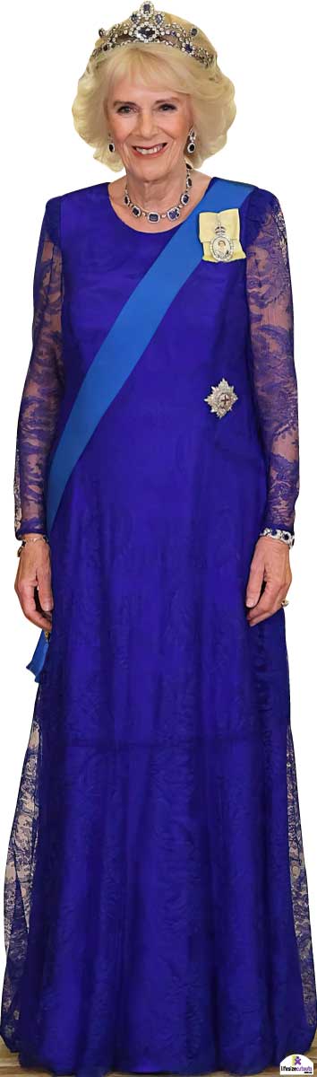 Queen Camilla In Blue Dress 965 Celebrity Cutout | LifesizeCutouts