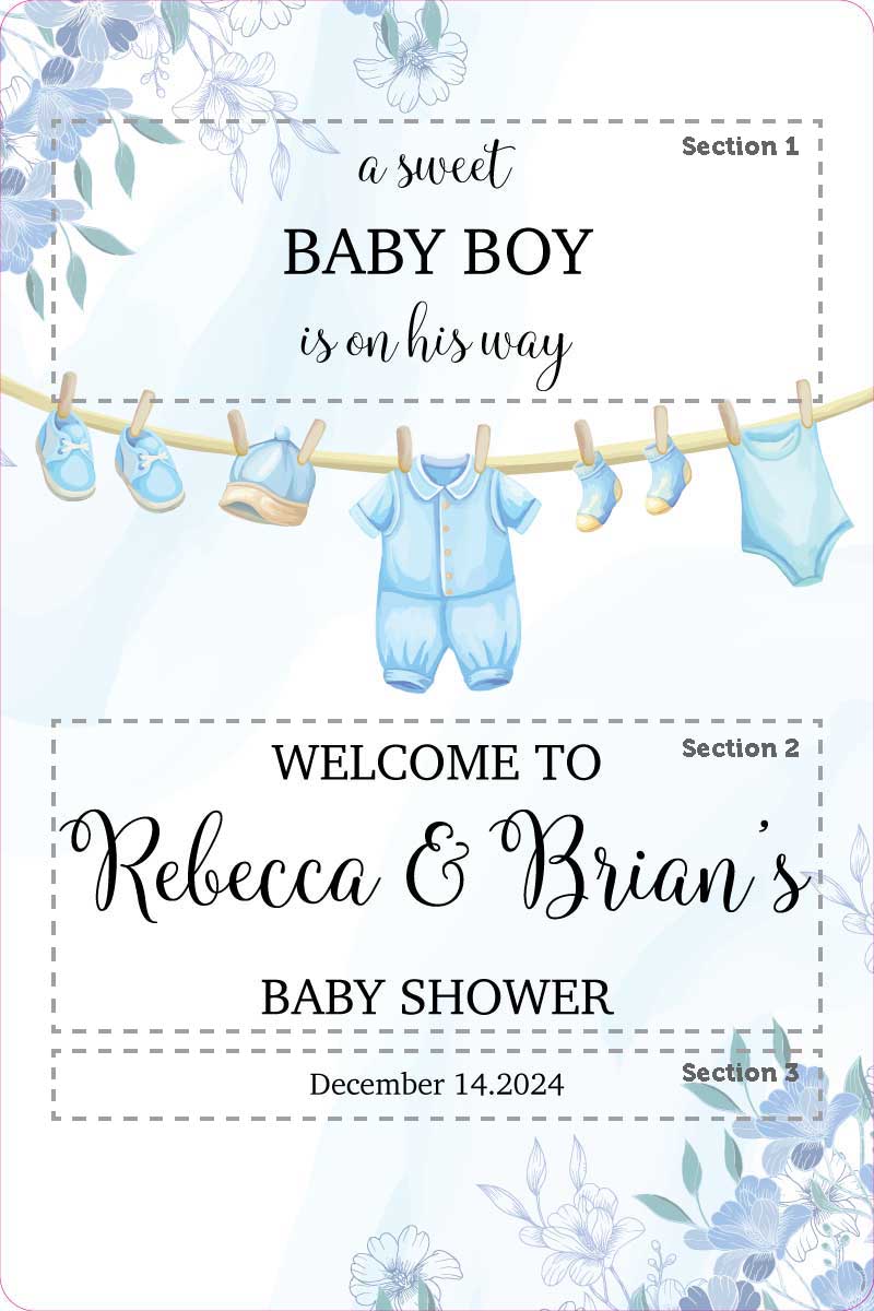 Baby Shower 226 Welcome Board Small - 90cm x 60cm