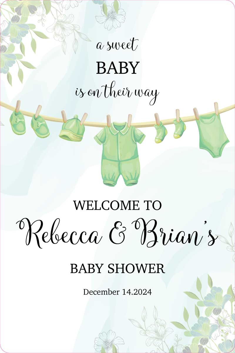 Baby Shower 226 Welcome Board Small - 90cm x 60cm