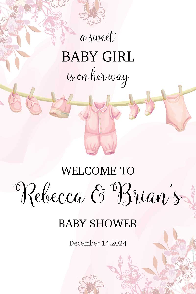 Baby Shower 226 Welcome Board Small - 90cm x 60cm - 0