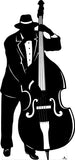 Bass Player Silhouette 771 Cardboard Cutout