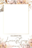 Sepia Flowers 598 Selfie Frame Small - 90cm x 60cm