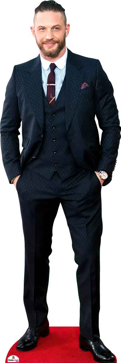 Tom Hardy 780 Navy Suit Celebrity Cutout