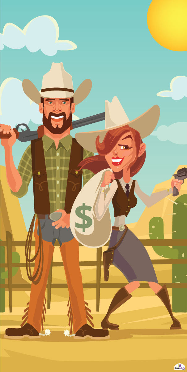 Western Theme Standin Cardboard Cutout