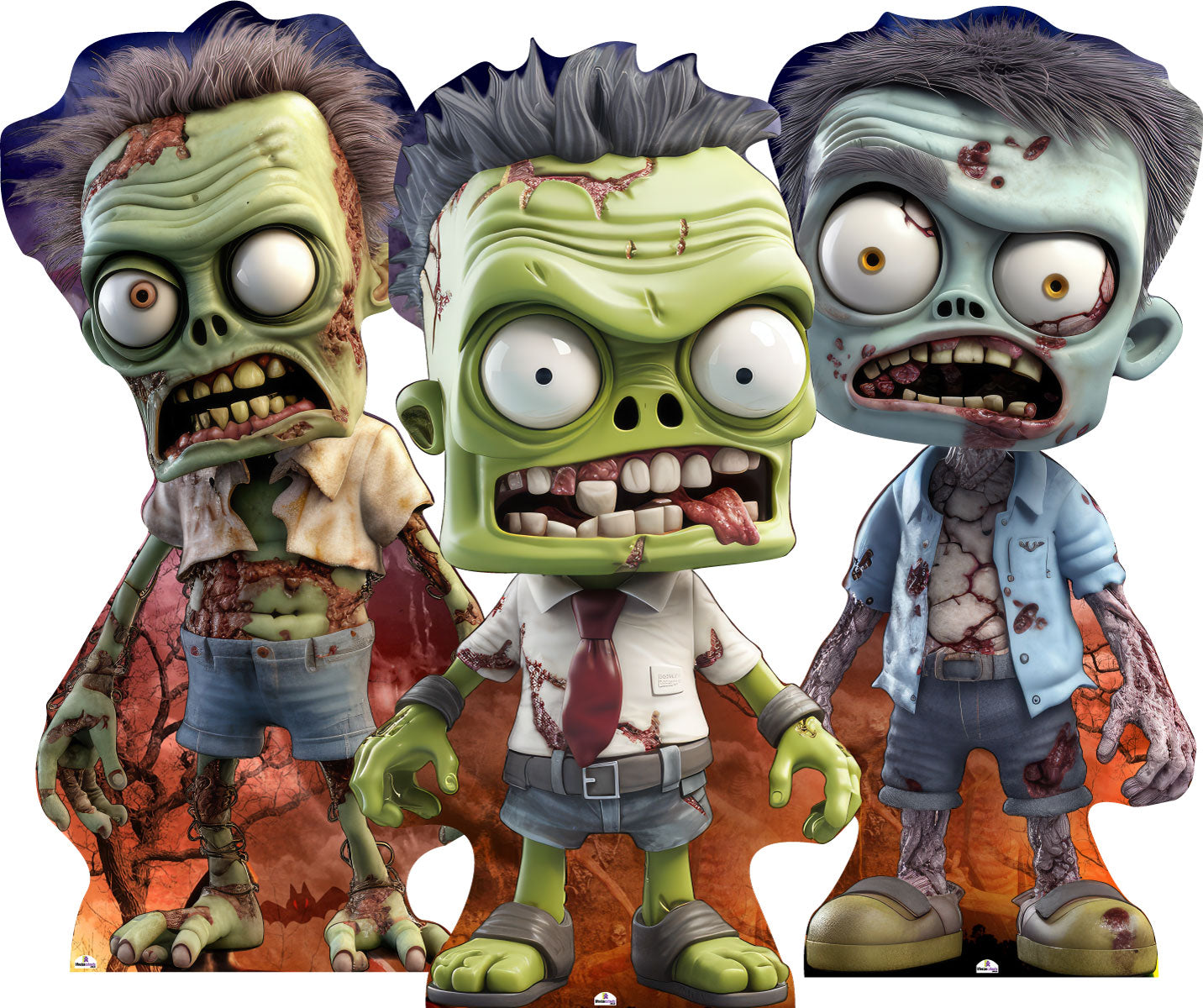 Halloween Zombie 700 Series Cardboard Cutouts Set of 3 Bundle