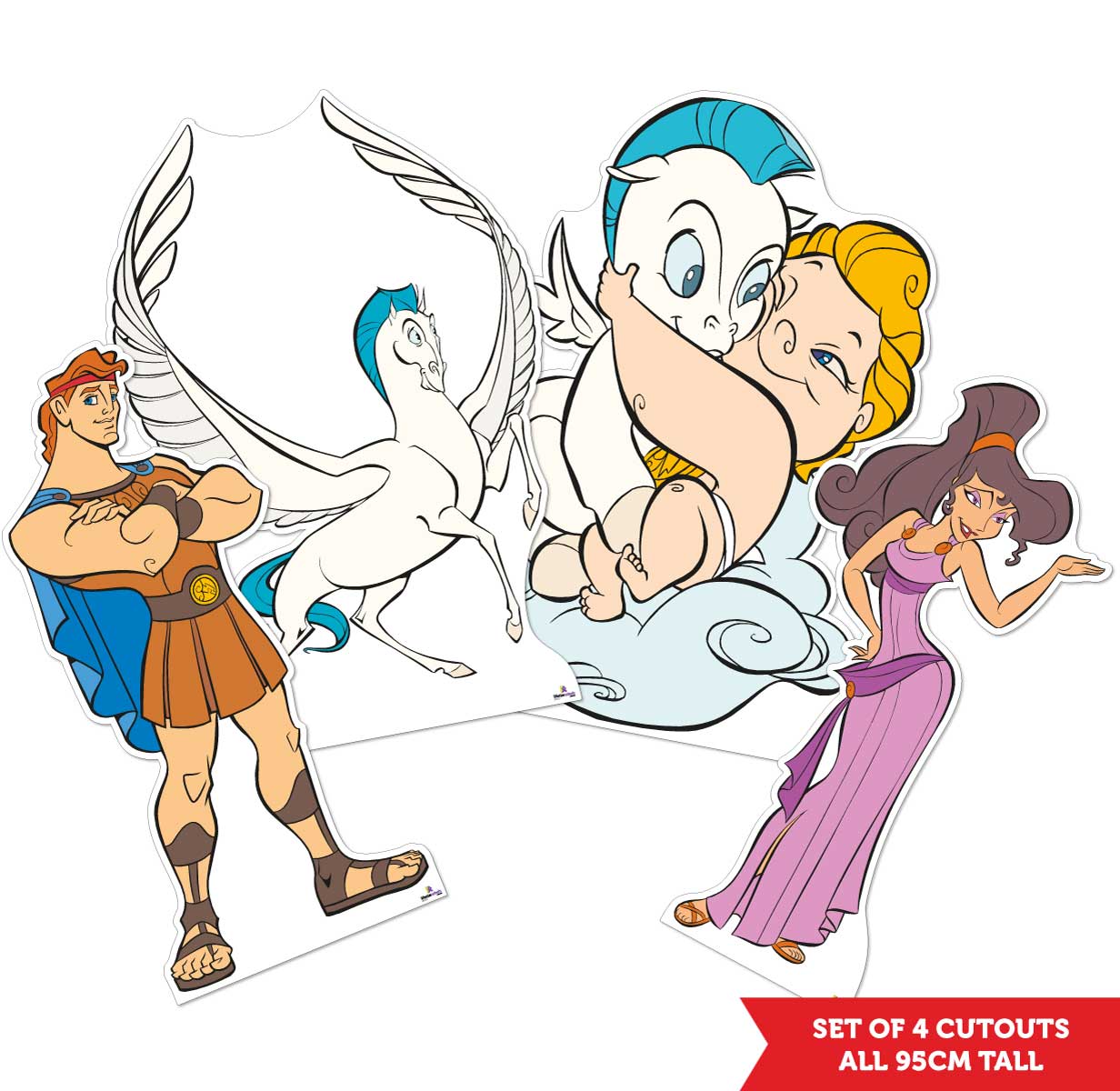 Hercules Characters Cardboard Cutouts Set of 4