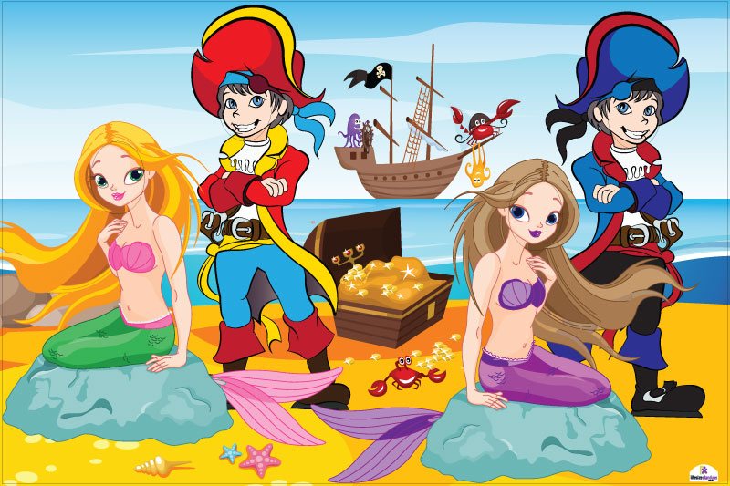 Mermaids and Pirates Standin Cutout