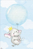 Elephant Baby Shower 300 Welcome Board Blue - 90cm x 60cm