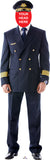 Male Pilot 013 Head Swap Cardboard Cutout