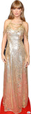 Taylor Swift in Gold Dress Celebrity Cutout