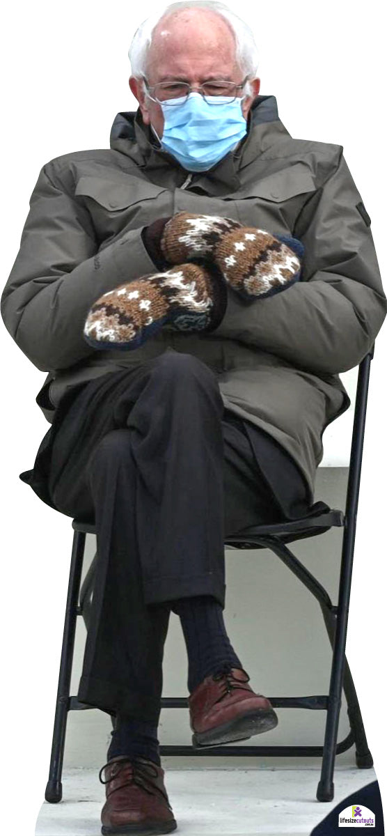 Bernie Sanders Mittens Sitting 769 - Celebrity Cutout - 120cm