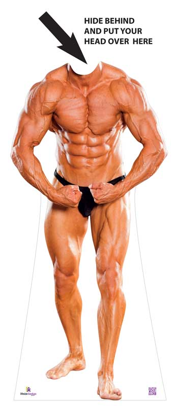 Body Builder Cardboard Cutout Standin