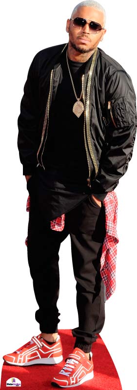 Chris Brown in Casual Jacket 368 Cardboard Cutout