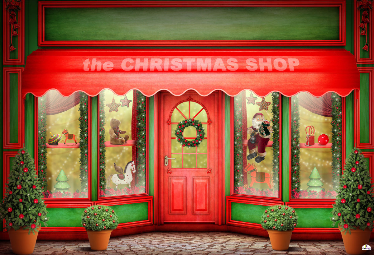 Christmas Shop 075 Backdrop Banner- 2m H x 3m W