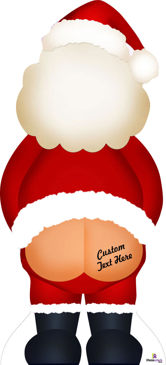 Santa with Personalised Tattoo on Bum 324 - 115cm - Cardboard Cutout