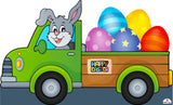 Easter Bunny in Truck Cardboard Cutout