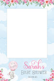 Elephant Baby Shower 312 Selfie Frame Pink - 90cm x 60cm