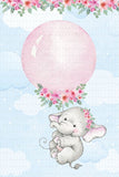 Elephant Baby Shower 312 Welcome Board Pink - 90cm x 60cm