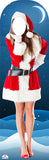 Female Santa Blowing Kisses Standin