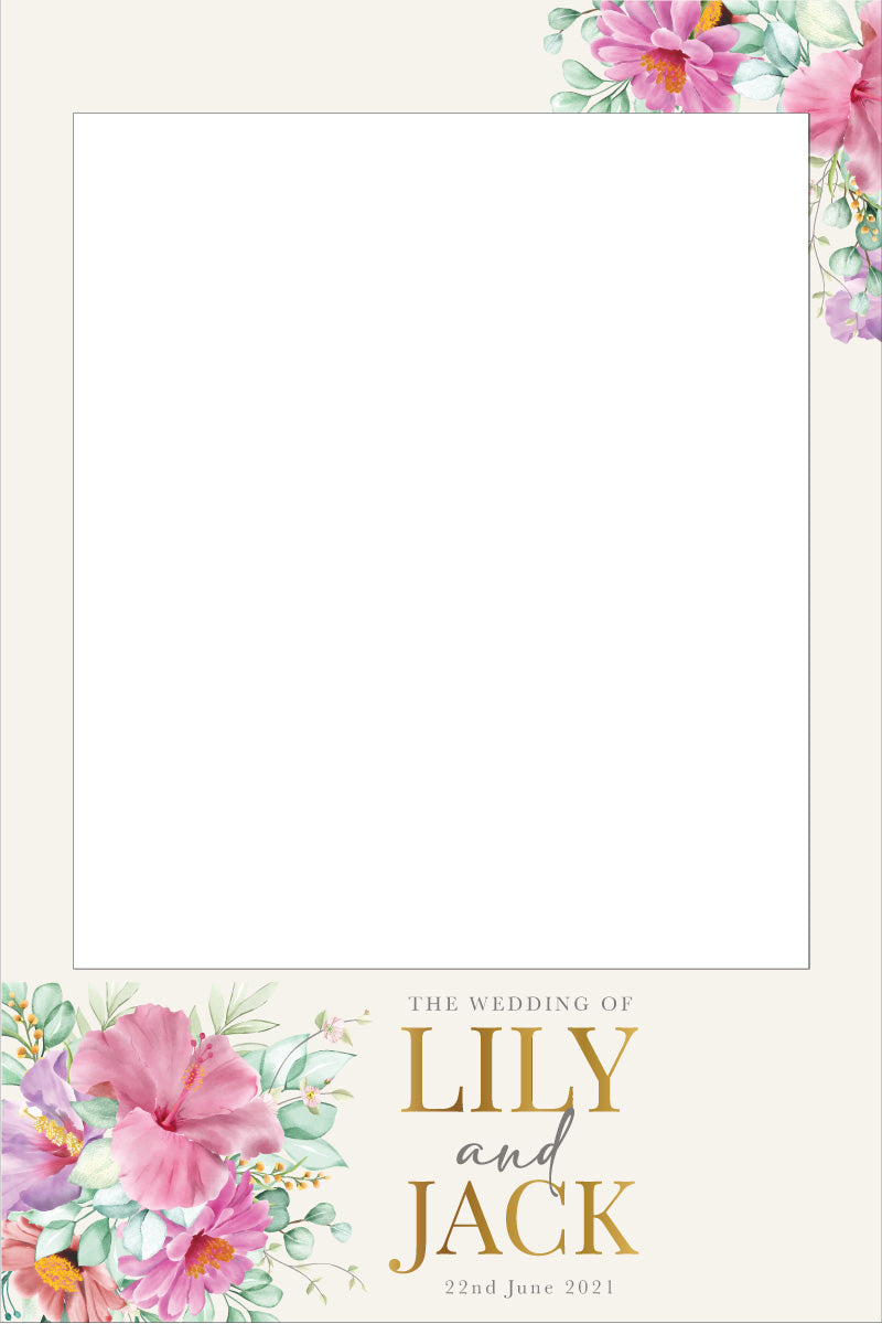 Flora Pink & Gold 320 Selfie Frame - 90cm x 60cm