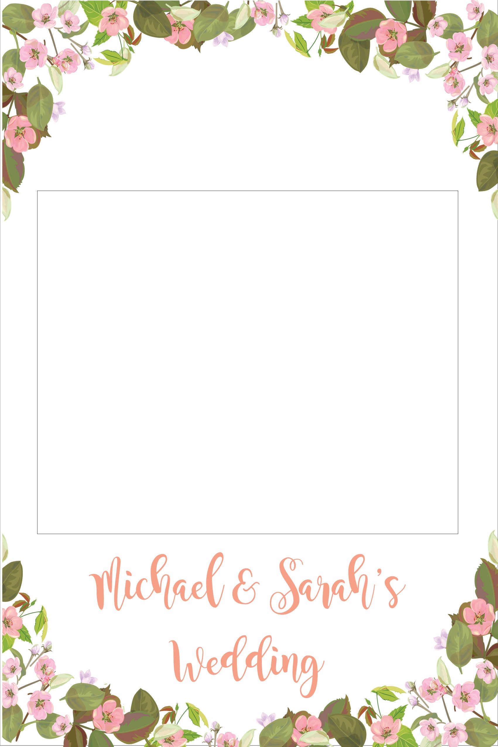 Flower Garden 001 Selfie Frame Large - 115cm x 80cm