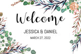 Flower Jungle 002 Welcome Board - 90cm x 60cm