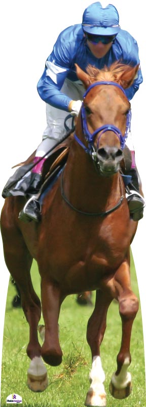 Horse Racing with Rider Cardboard Cutout