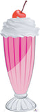 Strawberry Milkshake Cardboard Cutout