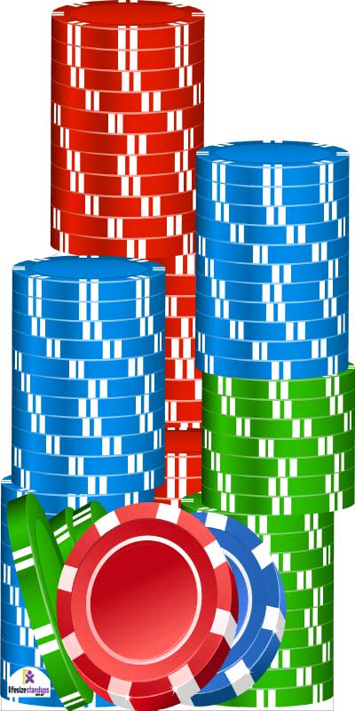 Casino Chips Cardboard Cutout