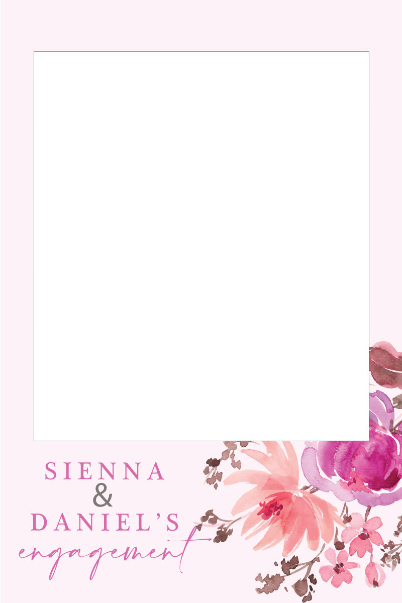 Pink Peach Florals 304 Selfie Frame - 90cm x 60cm