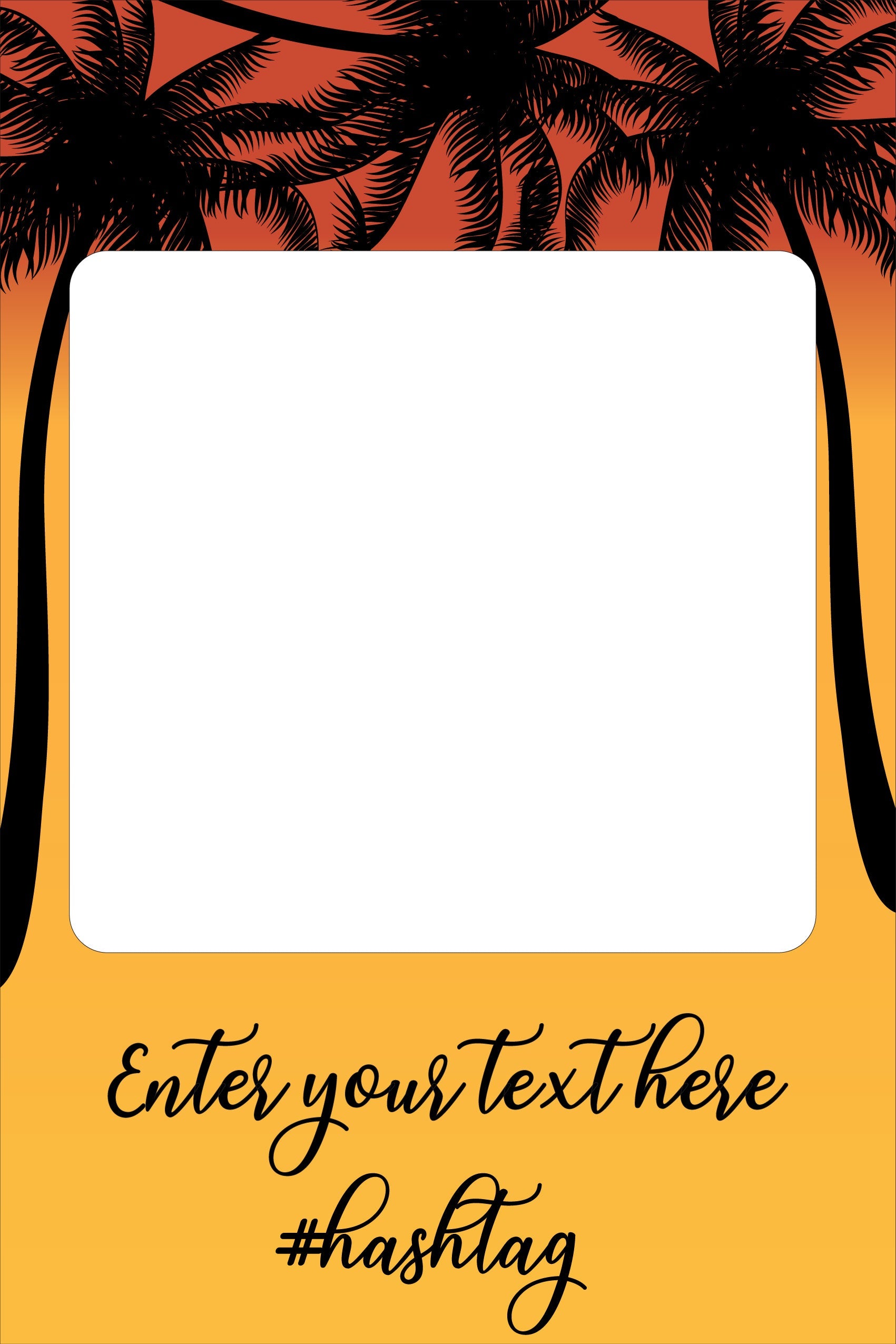 Sunset Palms 157 Selfie Frame Small - 90cm x 60cm