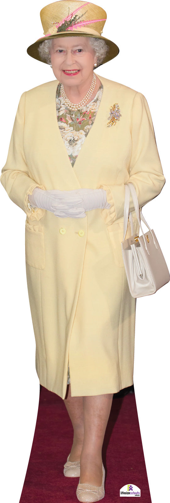 Queen Elizabeth ll In Yellow N155 Cardboard Cutout